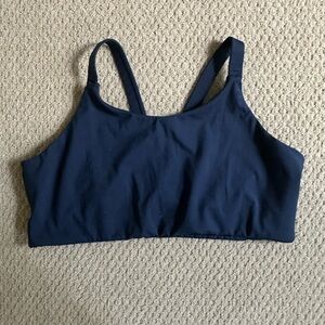Girlfriend Collective Navy Crossback Sports Bra